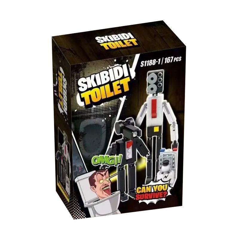 S1188 1188 non  TOILET MAN XÂM LƯỢC 4 MẪU bộ đồ chơi xếp lắp ráp ghép mô hình Movie & Game SKIBIDI TOILET Phim Và Trò Chơi 671 khối