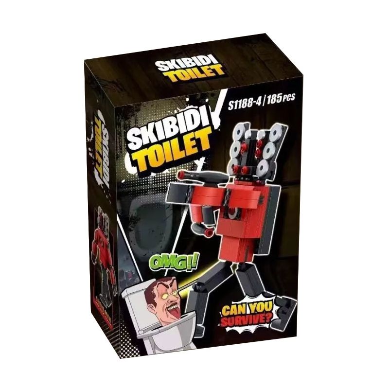S1188 1188 non  TOILET MAN XÂM LƯỢC 4 MẪU bộ đồ chơi xếp lắp ráp ghép mô hình Movie & Game SKIBIDI TOILET Phim Và Trò Chơi 671 khối