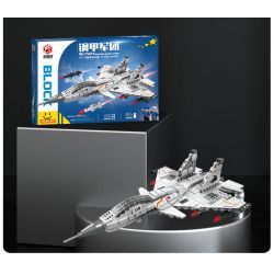 BRUCCO BLK-090 non  QUÂN ĐOÀN SẮT MÁY BAY CHIẾN ĐẤU DỰA TRÊN TÀU SÂN J-15 bộ đồ chơi xếp lắp ráp ghép mô hình Military Army Quân Sự Bộ Đội 450 khối