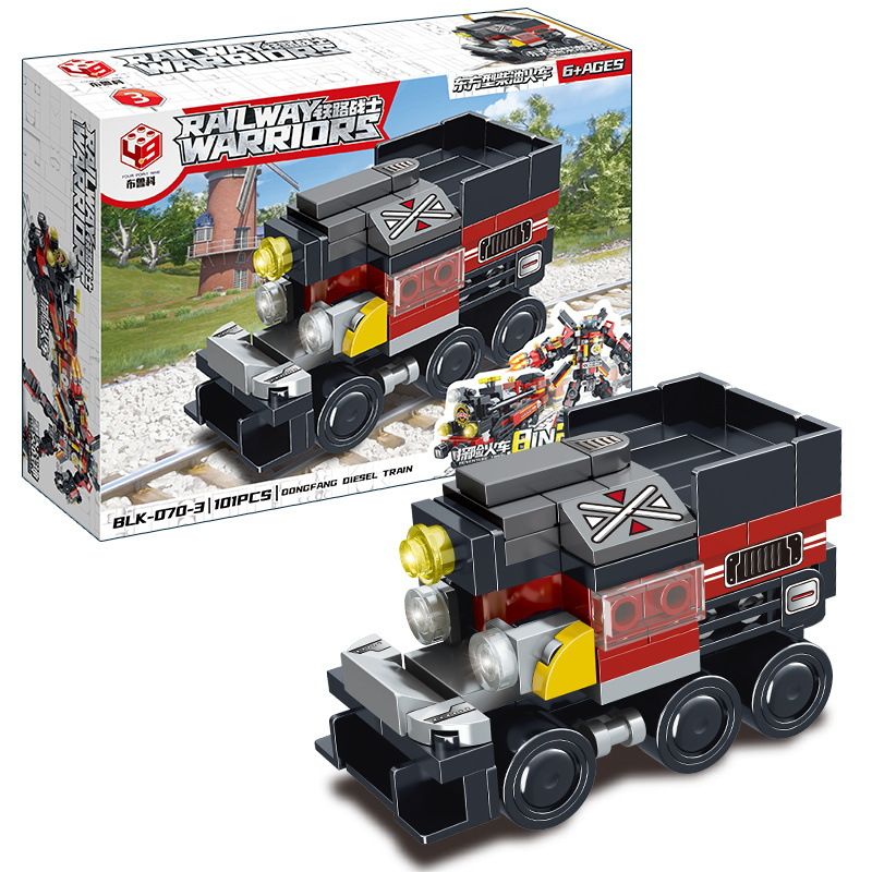 BRUCCO BLK-070 KAI GAO LE BB010 non  CHIẾN BINH ĐƯỜNG SẮT TÀU TẤN CÔNG bộ đồ chơi xếp lắp ráp ghép mô hình RAILWAY WARRIORS 813 khối