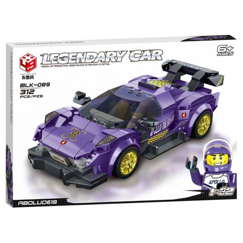 BRUCCO BLK-089 RC-189 non Lego APOLLO tỷ lệ 1:32 bộ đồ chơi xếp lắp ráp ghép mô hình Speed Champions Racing Cars Đua Xe Công Thức 312 khối