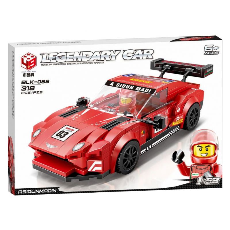 BRUCCO BLK-088 RC-188 non Lego ASTON MARTIN tỷ lệ 1:32 bộ đồ chơi xếp lắp ráp ghép mô hình Speed Champions Racing Cars CORVETTE ZRI Đua Xe Công Thức 318 khối