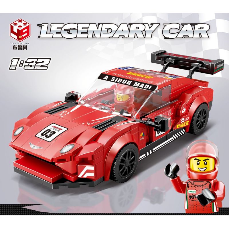 BRUCCO BLK-088 RC-188 non  ASTON MARTIN tỷ lệ 1:32 bộ đồ chơi xếp lắp ráp ghép mô hình Speed Champions Racing Cars CORVETTE ZRI Đua Xe Công Thức 318 khối