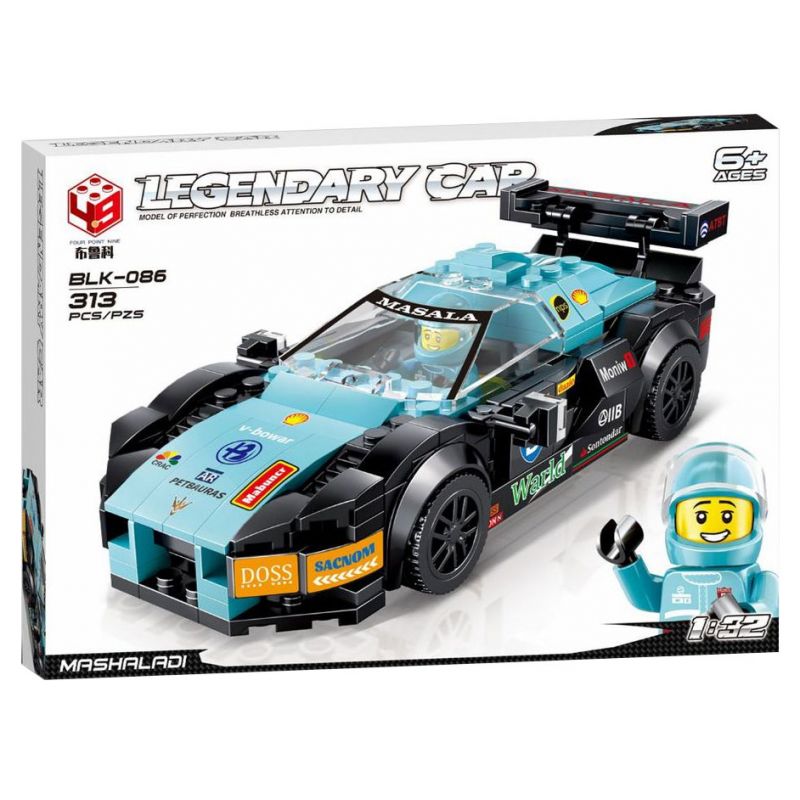 BRUCCO BLK-086 RC-186 non Lego MASERATI tỷ lệ 1:32 bộ đồ chơi xếp lắp ráp ghép mô hình Speed Champions Racing Cars Đua Xe Công Thức 313 khối