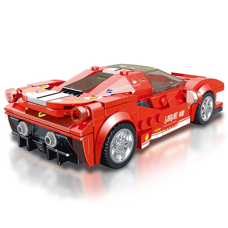 BRUCCO BLK-067 RC-167 non  FERRARI 488 tỷ lệ 1:32 bộ đồ chơi xếp lắp ráp ghép mô hình Speed Champions Racing Cars Đua Xe Công Thức 314 khối