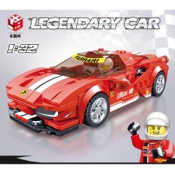 BRUCCO BLK-067 RC-167 non  FERRARI 488 tỷ lệ 1:32 bộ đồ chơi xếp lắp ráp ghép mô hình Speed Champions Racing Cars Đua Xe Công Thức 314 khối