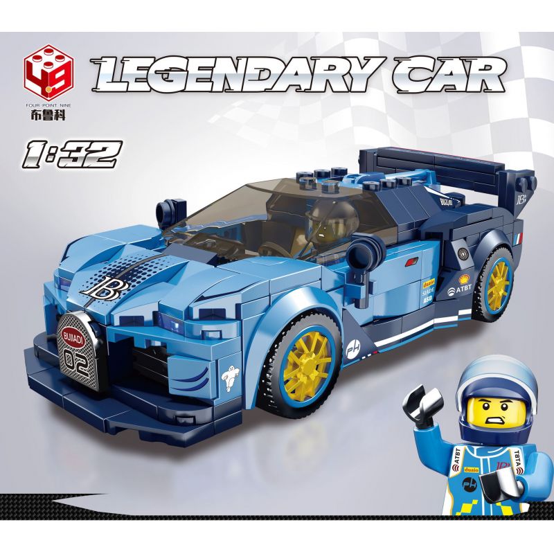 BRUCCO BLK-066 RC-166 non  BUGATTI tỷ lệ 1:32 bộ đồ chơi xếp lắp ráp ghép mô hình Speed Champions Racing Cars Đua Xe Công Thức 312 khối