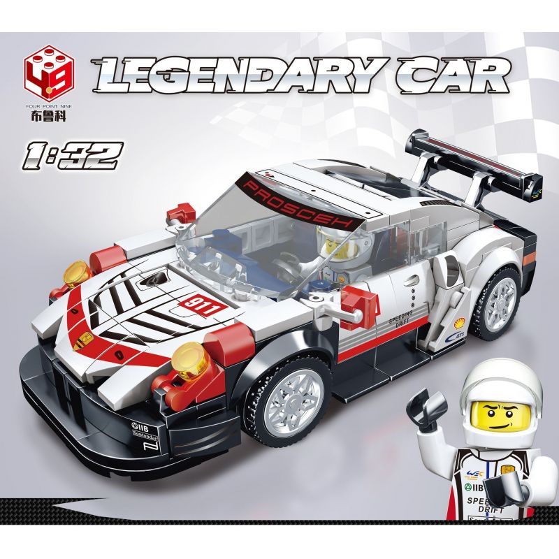 BRUCCO BLK-065 RC-165 non  PORSCHE 911 tỷ lệ 1:32 bộ đồ chơi xếp lắp ráp ghép mô hình Speed Champions Racing Cars Đua Xe Công Thức 314 khối