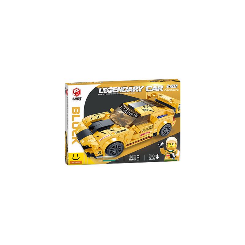 BRUCCO BLK-078 RC-178 non Lego DODGE VIPER tỷ lệ 1:32 bộ đồ chơi xếp lắp ráp ghép mô hình Speed Champions Racing Cars LEGENDARY CAR Đua Xe Công Thức 308 khối