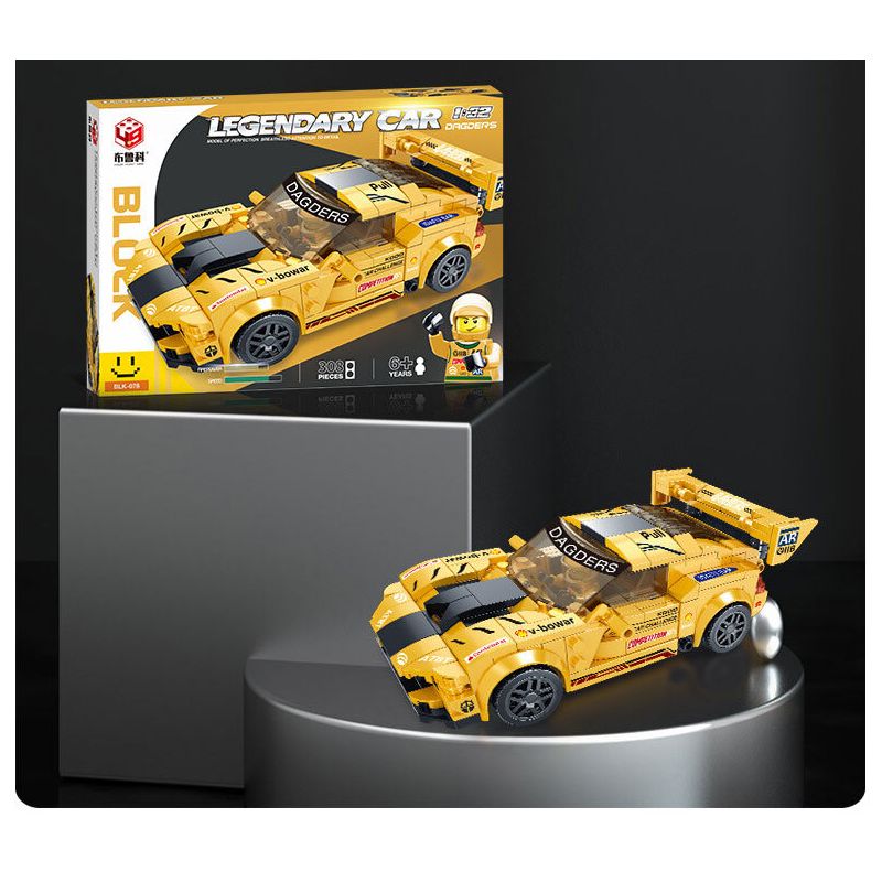 BRUCCO BLK-078 RC-178 non  DODGE VIPER tỷ lệ 1:32 bộ đồ chơi xếp lắp ráp ghép mô hình Speed Champions Racing Cars LEGENDARY CAR Đua Xe Công Thức 308 khối