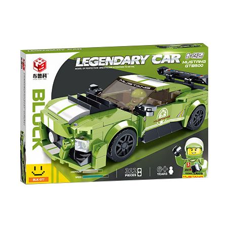 BRUCCO BLK-077 RC-177 non  FORD MUSTANG tỷ lệ 1:32 bộ đồ chơi xếp lắp ráp ghép mô hình Speed Champions Racing Cars LEGENDARY CAR Đua Xe Công Thức 312 khối