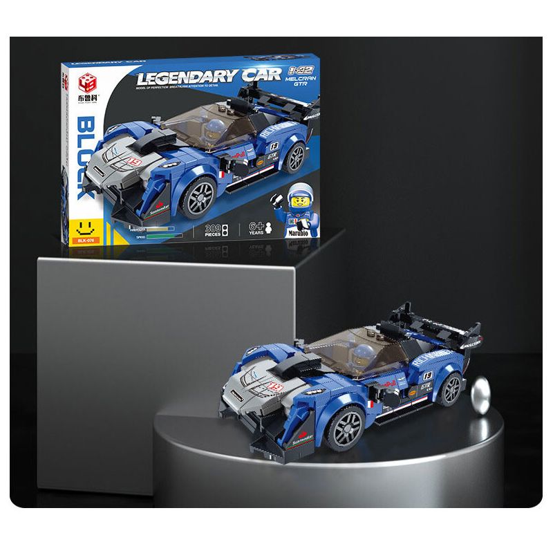 BRUCCO BLK-076 RC-176 non  MCLAREN GT tỷ lệ 1:32 bộ đồ chơi xếp lắp ráp ghép mô hình Speed Champions Racing Cars LEGENDARY CAR Đua Xe Công Thức 309 khối