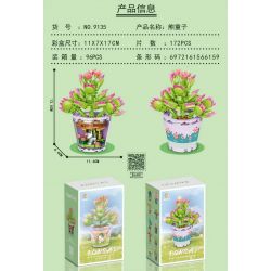 MANGE TECHNOLOGY 9135 non  CHẬU CÂY DỄ THƯƠNG CẬU BÉ GẤU CHÚ CHÓ CON ĐANG THƯỞNG HOA bộ đồ chơi xếp lắp ráp ghép mô hình Creator BONSAI Sáng Tạo 172 khối