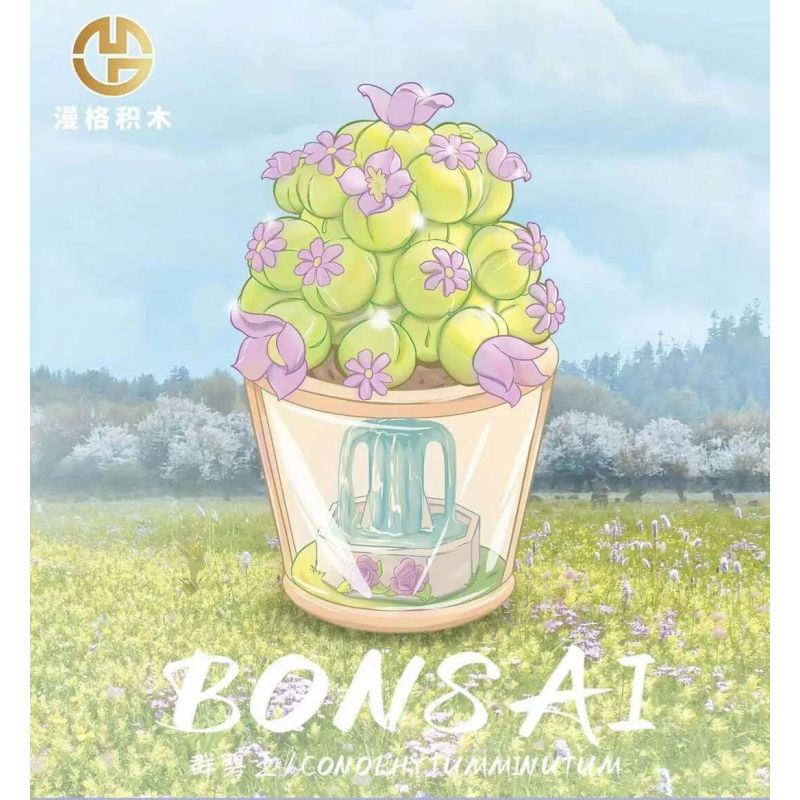 MANGE TECHNOLOGY 9133 non  CHẬU CÂY DỄ THƯƠNG NHÓM ĐÀI PHUN NƯỚC JASPER bộ đồ chơi xếp lắp ráp ghép mô hình Creator BONSAI Sáng Tạo 170 khối