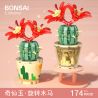 MANGE TECHNOLOGY 9132 non  NHỮNG CHẬU CÂY DỄ THƯƠNG QIXIAN JADE CAROUSEL bộ đồ chơi xếp lắp ráp ghép mô hình Creator BONSAI Sáng Tạo 174 khối