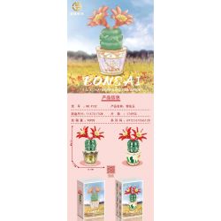 MANGE TECHNOLOGY 9132 non  NHỮNG CHẬU CÂY DỄ THƯƠNG QIXIAN JADE CAROUSEL bộ đồ chơi xếp lắp ráp ghép mô hình Creator BONSAI Sáng Tạo 174 khối