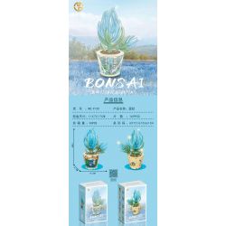 MANGE TECHNOLOGY 9130 non  CHẬU CÂY DỄ THƯƠNG THÁC THÔNG XANH bộ đồ chơi xếp lắp ráp ghép mô hình Creator BONSAI SENECIO SERPENS Sáng Tạo 169 khối