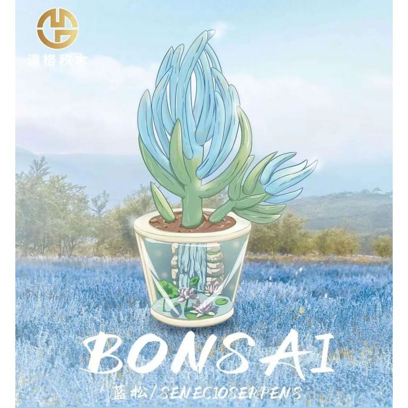 MANGE TECHNOLOGY 9130 non  CHẬU CÂY DỄ THƯƠNG THÁC THÔNG XANH bộ đồ chơi xếp lắp ráp ghép mô hình Creator BONSAI SENECIO SERPENS Sáng Tạo 169 khối