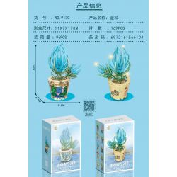 MANGE TECHNOLOGY 9130 non  CHẬU CÂY DỄ THƯƠNG THÁC THÔNG XANH bộ đồ chơi xếp lắp ráp ghép mô hình Creator BONSAI SENECIO SERPENS Sáng Tạo 169 khối