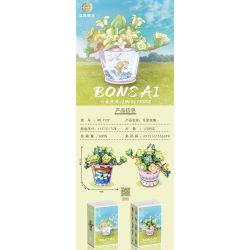 MANGE TECHNOLOGY 9129 non  CHẬU CÂY DỄ THƯƠNG HOA HỒNG VÀ CÁ CHUỒN bộ đồ chơi xếp lắp ráp ghép mô hình Creator BONSAI LOVELYROSE Sáng Tạo 175 khối