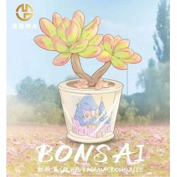 MANGE TECHNOLOGY 9128 non  CHẬU CÂY DỄ THƯƠNG LÂU ĐÀI SEN ĐỎ bộ đồ chơi xếp lắp ráp ghép mô hình Creator BONSAI E.WALTHER Sáng Tạo 173 khối