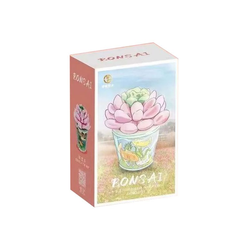 MANGE TECHNOLOGY 9127 non Lego CHẬU CÂY DỄ THƯƠNG CÁ RUBY bộ đồ chơi xếp lắp ráp ghép mô hình Creator BONSAI ECHEVERIA PINK RUBBY Sáng Tạo 172 khối