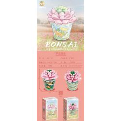 MANGE TECHNOLOGY 9127 non  CHẬU CÂY DỄ THƯƠNG CÁ RUBY bộ đồ chơi xếp lắp ráp ghép mô hình Creator BONSAI ECHEVERIA PINK RUBBY Sáng Tạo 172 khối