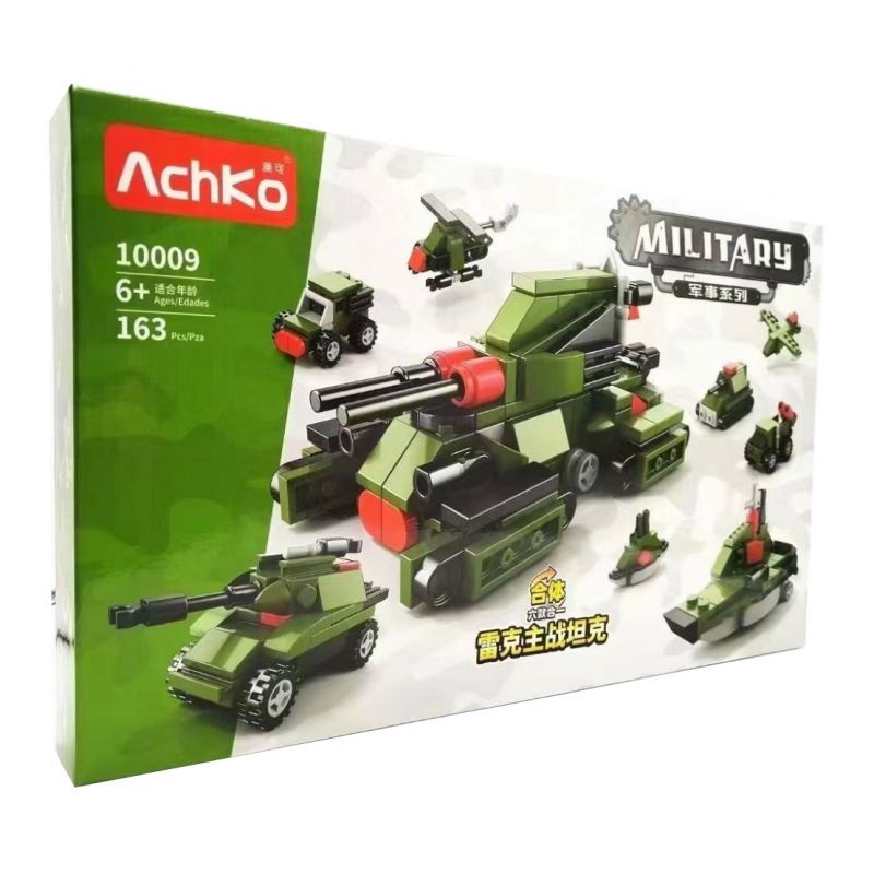 ACHKO 10009 non Lego XE TĂNG CHIẾN ĐẤU CHỦ LỰC HỒ bộ đồ chơi xếp lắp ráp ghép mô hình Military Army Quân Sự Bộ Đội 163 khối