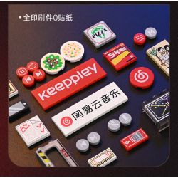 KEEPPLEY DZ0153 0153 non  MÁY GHI ÂM VINYL NETEASE CLOUD MUSIC bộ đồ chơi xếp lắp ráp ghép mô hình