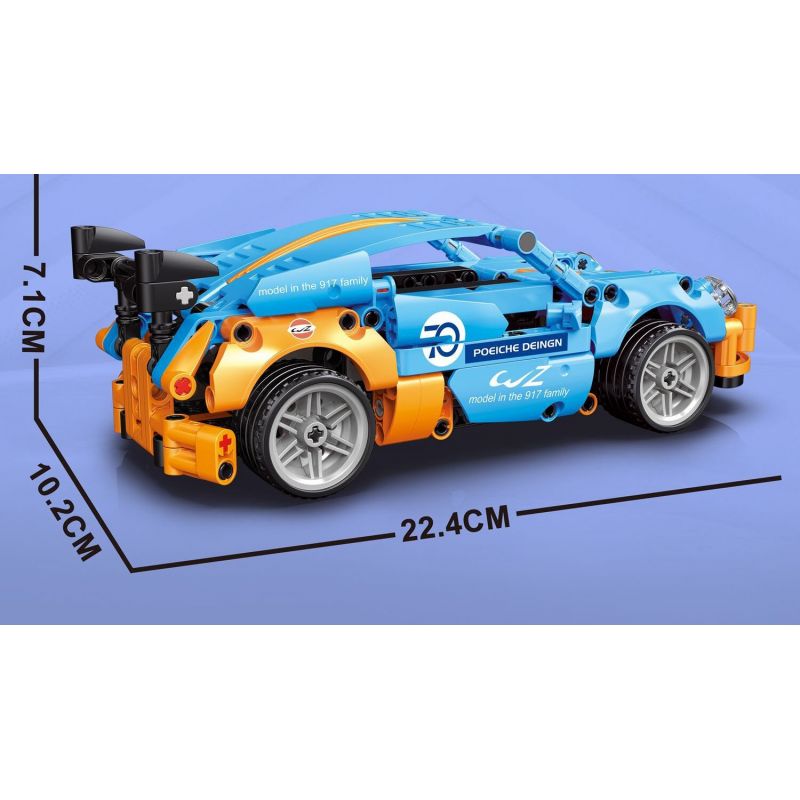 LEIBAO 8331 non  KÉO LẠI PORSCHE tỷ lệ 1:22 bộ đồ chơi xếp lắp ráp ghép mô hình  Kỹ Thuật Công Nghệ Cao Mô Hình Phương Tiện 358 khối