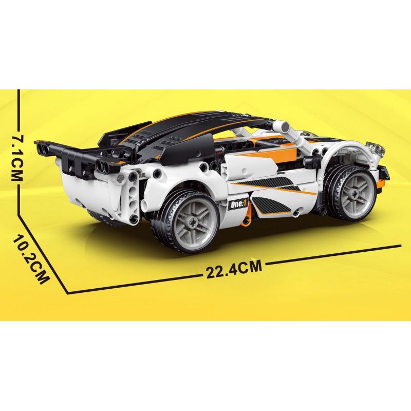 LEIBAO 8329 non  KÉO LẠI MÀU TRẮNG ĐIÊN CUỒNG tỷ lệ 1:22 bộ đồ chơi xếp lắp ráp ghép mô hình  Kỹ Thuật Công Nghệ Cao Mô Hình Phương Tiện 366 khối