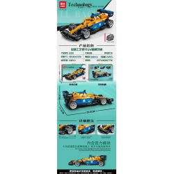 LEIBAO 8330 non  KÉO LÙI ĐUA XE F1 MÀU CAM tỷ lệ 1:22 bộ đồ chơi xếp lắp ráp ghép mô hình  Kỹ Thuật Công Nghệ Cao Mô Hình Phương Tiện 355 khối