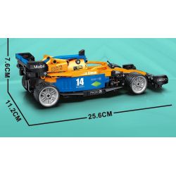 LEIBAO 8330 non  KÉO LÙI ĐUA XE F1 MÀU CAM tỷ lệ 1:22 bộ đồ chơi xếp lắp ráp ghép mô hình  Kỹ Thuật Công Nghệ Cao Mô Hình Phương Tiện 355 khối