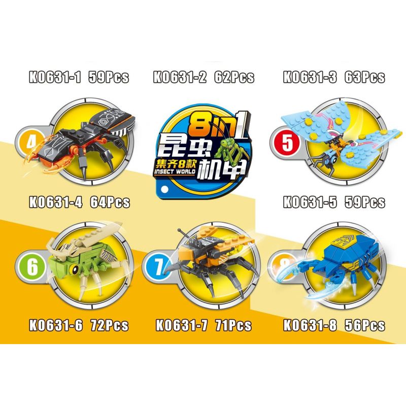 MINGDI LEIBAO K0631 0631 non  JUNGLE EXPLORER 8 KẾT HỢP bộ đồ chơi xếp lắp ráp ghép mô hình Military Army Quân Sự Bộ Đội 506 khối