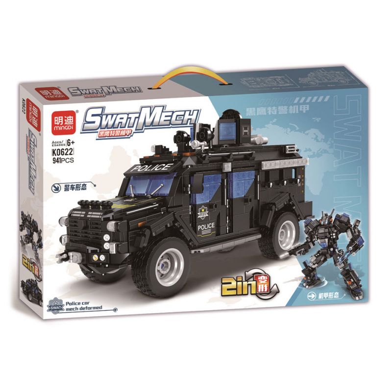 MINGDI LEIBAO K0622 0622 non  MÁY BAY SWAT BLACK HAWK bộ đồ chơi xếp lắp ráp ghép mô hình Military Army SWAT MECH Quân Sự Bộ Đội 941 khối