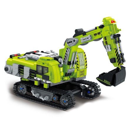 MINGDI LEIBAO K0621 0621 non  MÁY ĐÀO XÂY DỰNG bộ đồ chơi xếp lắp ráp ghép mô hình BUILD MECH 917 khối