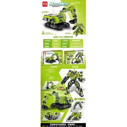 MINGDI LEIBAO K0621 0621 non  MÁY ĐÀO XÂY DỰNG bộ đồ chơi xếp lắp ráp ghép mô hình BUILD MECH 917 khối