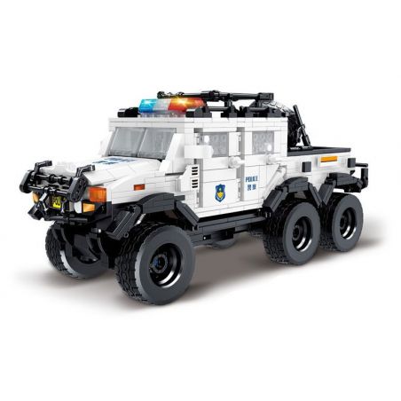 MINGDI LEIBAO K0619 0619 non  CƠ KHÍ CẢNH SÁT DA TRẮNG TIÊN PHONG bộ đồ chơi xếp lắp ráp ghép mô hình Military Army POLICE MECH Quân Sự Bộ Đội 940 khối
