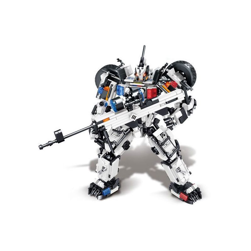 MINGDI LEIBAO K0619 0619 non  CƠ KHÍ CẢNH SÁT DA TRẮNG TIÊN PHONG bộ đồ chơi xếp lắp ráp ghép mô hình Military Army POLICE MECH Quân Sự Bộ Đội 940 khối