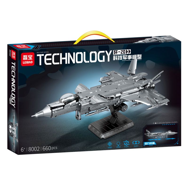 MINGDI LEIBAO 8002 non Lego MÔ HÌNH QUÂN SỰ KHOA HỌC CÔNG NGHỆ TIÊM KÍCH J-20 bộ đồ chơi xếp lắp ráp ghép mô hình Military Army Quân Sự Bộ Đội 660 khối