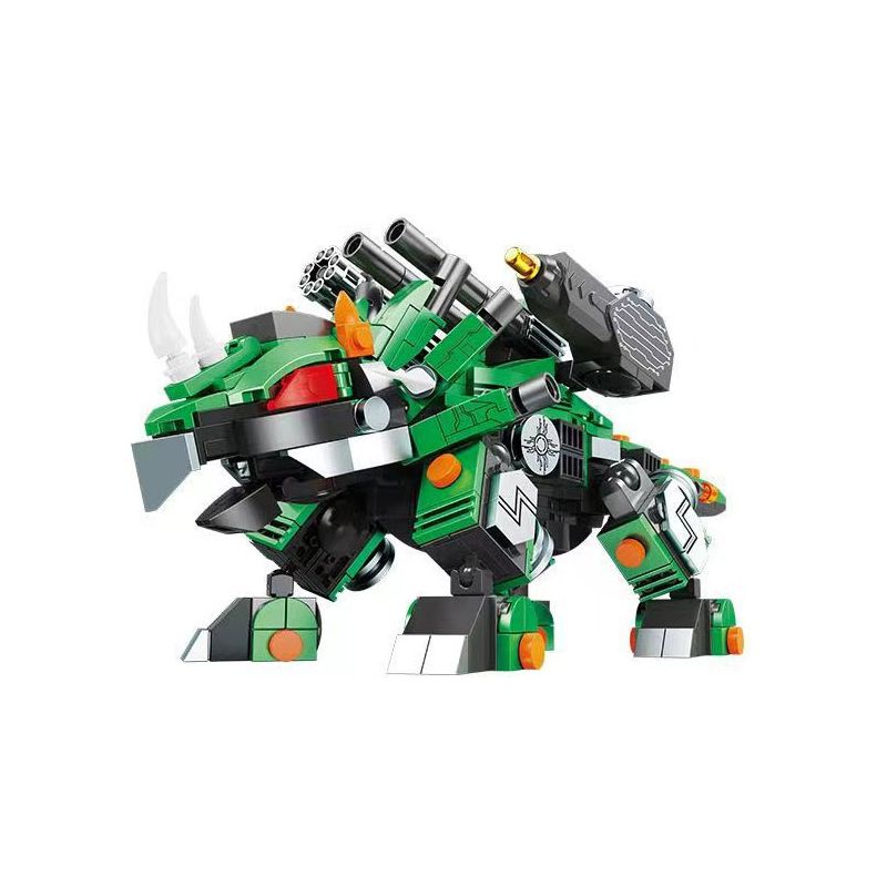 QIAO LE TONG 2105 non  TRICERATOPS CƠ KHÍ bộ đồ chơi xếp lắp ráp ghép mô hình 501 khối