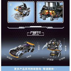 LEIBAO 8312 non  XE KÉO BIẾN HÌNH bộ đồ chơi xếp lắp ráp ghép mô hình  DEFORMATION PULL-BACK Kỹ Thuật Công Nghệ Cao Mô Hình Phương Tiện 487 khối