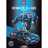 LEIBAO 8311 non  XE PULL BACK BIẾN HÌNH MÀU XANH bộ đồ chơi xếp lắp ráp ghép mô hình  DEFORMATION PULL-BACK Kỹ Thuật Công Nghệ Cao Mô Hình Phương Tiện 544 khối