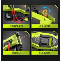 CADA DOUBLEE C81057 81057 non  SÚNG LASER KHOA HỌC VIỄN TƯỞNG bộ đồ chơi xếp lắp ráp ghép mô hình Military Army Quân Sự Bộ Đội 1408 khối