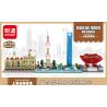 MINGDI LEIBAO K0611 0611 non  4 CÔNG TRÌNH CỔ ĐIỂN Ở THƯỢNG HẢI TÒA NHÀ HSBC QUAN THÁP TRUYỀN HÌNH MINH CHÂU PHƯƠNG ĐÔNG TRUNG TÂM TÀI CHÍNH THẾ GIỚI TRƯNG BÀY QUỐC TẠI WORLD EXPO bộ đồ chơi xếp lắp ráp ghép mô hình Architecture Công Trình Kiến Trúc 807 khối