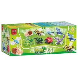 LEDIPIN JZ15090 15090 non  THẾ GIỚI CÔN TRÙNG BÍ MẬT 8 MẪU bộ đồ chơi xếp lắp ráp ghép mô hình Creator Sáng Tạo 807 khối