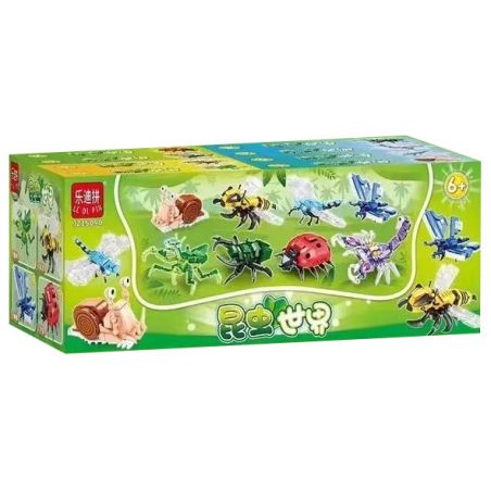 LEDIPIN JZ15090 15090 non  THẾ GIỚI CÔN TRÙNG BÍ MẬT 8 MẪU bộ đồ chơi xếp lắp ráp ghép mô hình Creator Sáng Tạo 807 khối