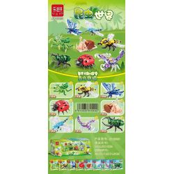 LEDIPIN JZ15090 15090 non  THẾ GIỚI CÔN TRÙNG BÍ MẬT 8 MẪU bộ đồ chơi xếp lắp ráp ghép mô hình Creator Sáng Tạo 807 khối