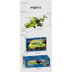 Kazi KY80464 80464 non  KỸ THUẬT ĐÔ THỊ TRỰC THĂNG VŨ TRANG MI-28 TỔ HỢP bộ đồ chơi xếp lắp ráp ghép mô hình CITY ENGINEERING 1065 khối