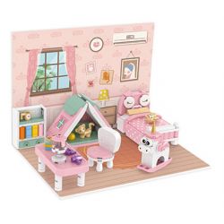 CACO D007 non  NHÀ MINI CẢNH PHÒNG TẮM BẾP bộ đồ chơi xếp lắp ráp ghép mô hình Creator Sáng Tạo 657 khối